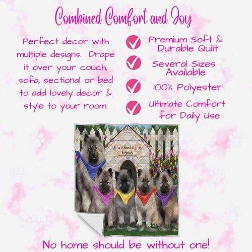 Keeshond Quilt Hundebettwäsche personalisiert Bett Geschenk viele Designs Neu mit Etikett - Bild 5 von 34