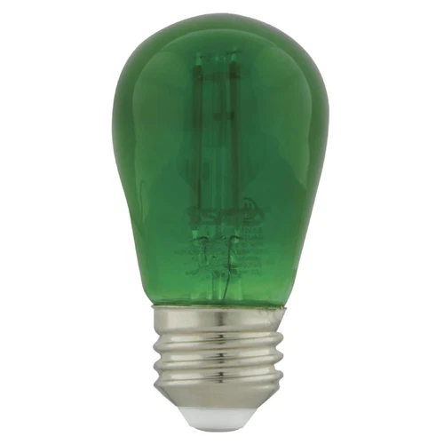 4 Pack Satco S8024 LED Filament 120V 1W =11W S14 Medium E26 Transparent Green - Picture 3 of 7
