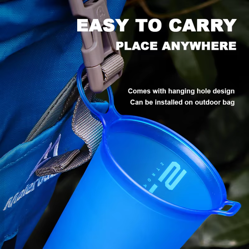 Folding Water Bottle TPU Bpa-Free Collapsible Soft Flask Outdoor Sport Hiking Ca - Picture 7 of 24
