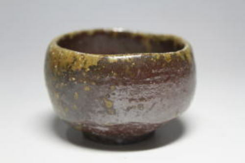 Bizen japanische Keramik Guinomi mit signierter Box von Taisetsu Sueishi - Bild 2 von 7