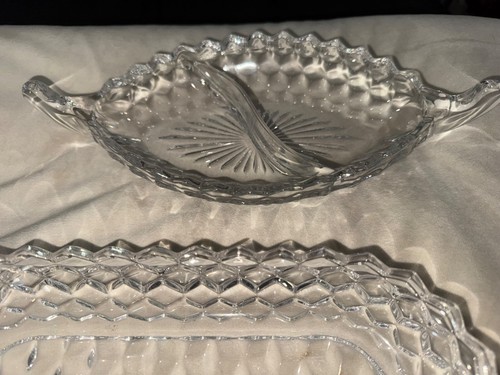 Konvolut 3 verschiedene Vintage FOSTORIA AMERICAN Relish Sellerie Geschirr - Bild 6 von 6