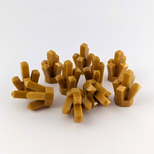 10 Lego Power Miners Crystals in Rare Pearl Gold - Picture 9 of 9