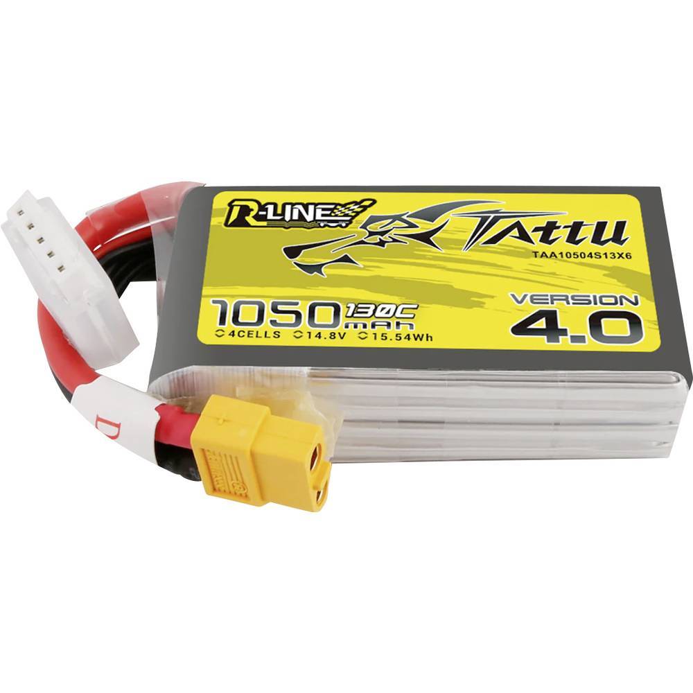 Tattu Modellbau-Аккумулятор (LiPo) 14,8 В 1050 мА*ч, Zellen-Zahl: 4 блока питания 130 В XT60