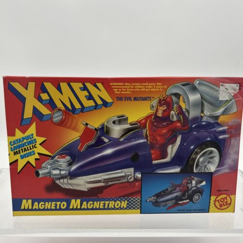 Catapulta de colección X-Men MAGNETO MAGNETRON 1994 lanza discos metálicos TOY BIZ NUEVO EN CAJA - Imagen 2 de 13