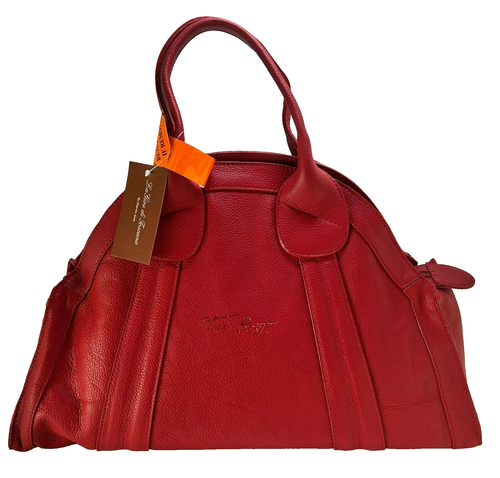 La Gioe Di Toscana Damen Kuppel Schultertasche, Leder, kastanienbraun, X-Large - Bild 11 von 11