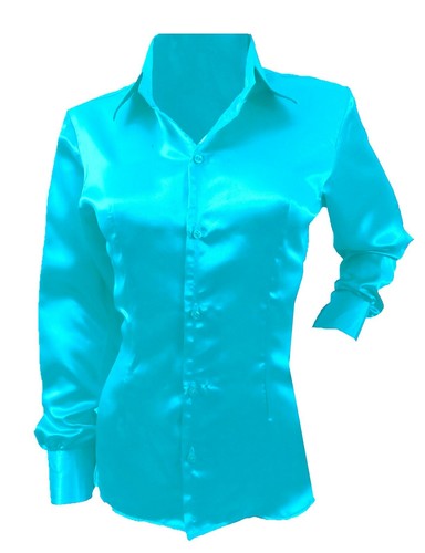 Satin long Sleeve Shirt Blouse Top Button Up Outfit Design top Plus Size S81-2 - Picture 38 of 45