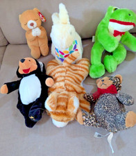 Lot of 6 Assorted Small Plushies  1 TY  1 Disney Pooh 