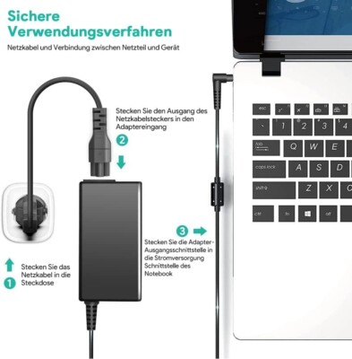 19V 3,42A 65W Kompatibel 19V 2,15A 40W Laptop Netzteil Universal für Acer 3,42A