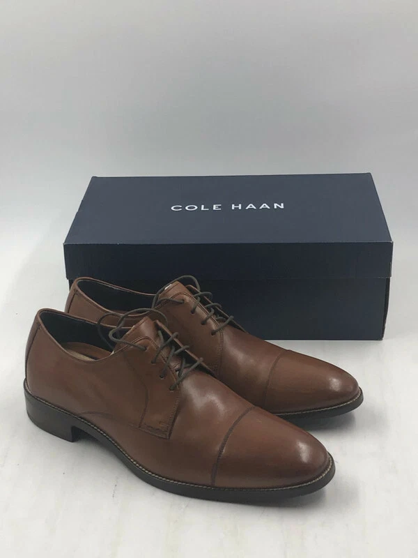 COLE HAAN LENOX HILL CAP TOE OXFORD DRESS SHOES C11632 BRITISH TAN