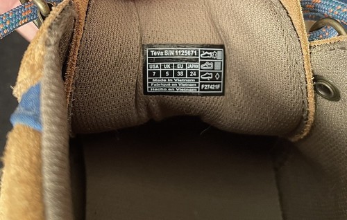 ••TEVA HighSide 84 Women Hiking Shoes Tan / Blue US 7 /UK 5 /EU 38 /JP 24 - Picture 12 of 12