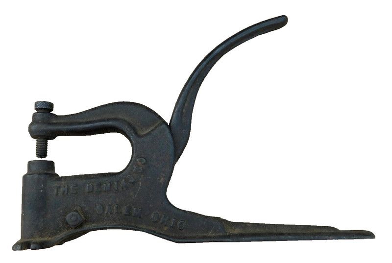 Antique ACME RIVETER THE DEMING CO. Salem, Ohio Cast Iron Tool Pat. Pending-GUC