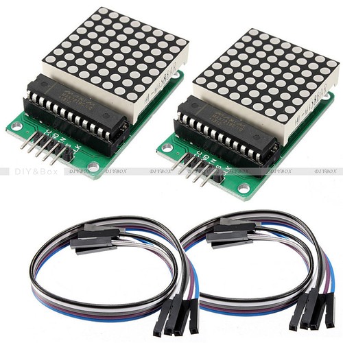Display a matrice di punti 8x8 3 mm/5 mm rosso/colore pieno RGB LED MAX7219 kit fai da te per Arduino - Foto 34 di 42