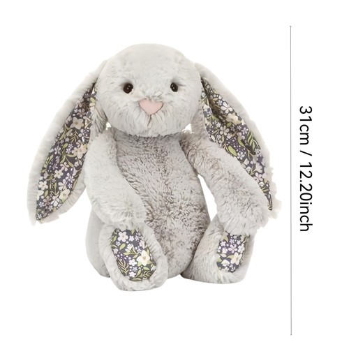 12″Jelly cat Small Blossom Silver Bunny ‘Bloom’ Soft Plush Toy New with Tag Grey - Picture 6 of 6