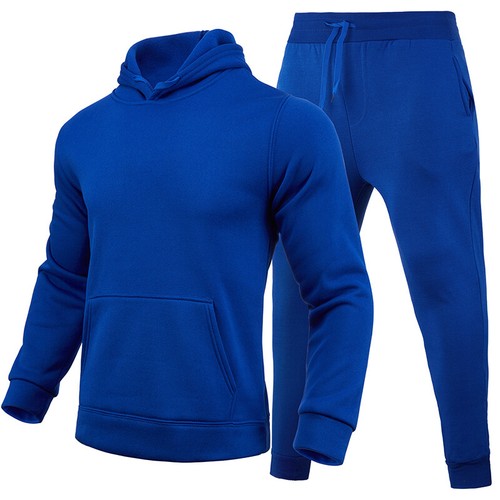 Mens Active Tracksuit Set Long Sleeve Sweatsuit Men Hooded Winter Athletic - Picture 9 of 28