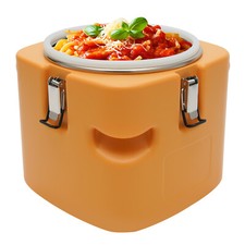 2.5Gal Commercial Food Warmer Insulated Soup Carrier Coolers for Food Yellow USA