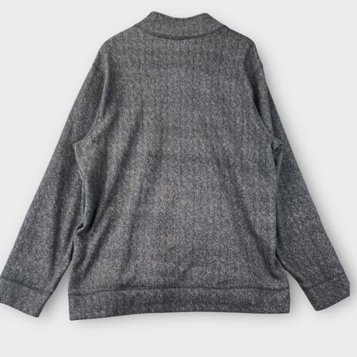 Croft & Barrow Herringbone Fleece Sweater Mens XL Classic Normcore Cozycore - Picture 2 of 14