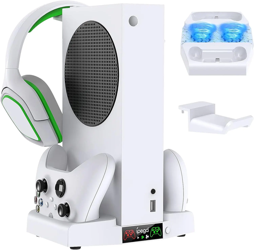 Soporte de refrigeración para consola Xbox Series S, base de estación de carga doble para control - Imagen 11 de 13