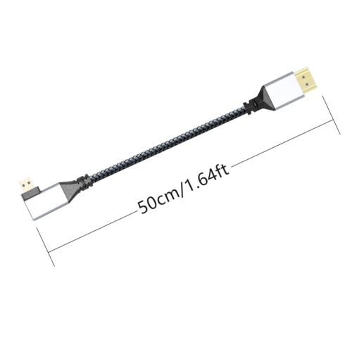 4K Micro HDMI to HDMI Adapter Cable,90 Degree Right Angle Micro HDMI Male to HDM - Picture 7 of 12