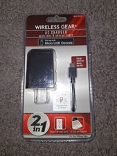 AC Charger With Sync  Charger Cable MICRO USB DEVICES Black