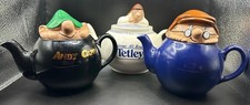 Vintage Wade Tetley & Andy Capp Character Teapots Bundle Flavour All Round