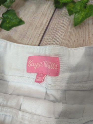 Sugar Thrillz Dolls Kill Women's White Pleated Skirt Denim Mini Size XS - Picture 4 of 6