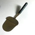 Vintage Gold Metal Green Marble Stone Handle Cheese Plate Slicer Knife Taiwan