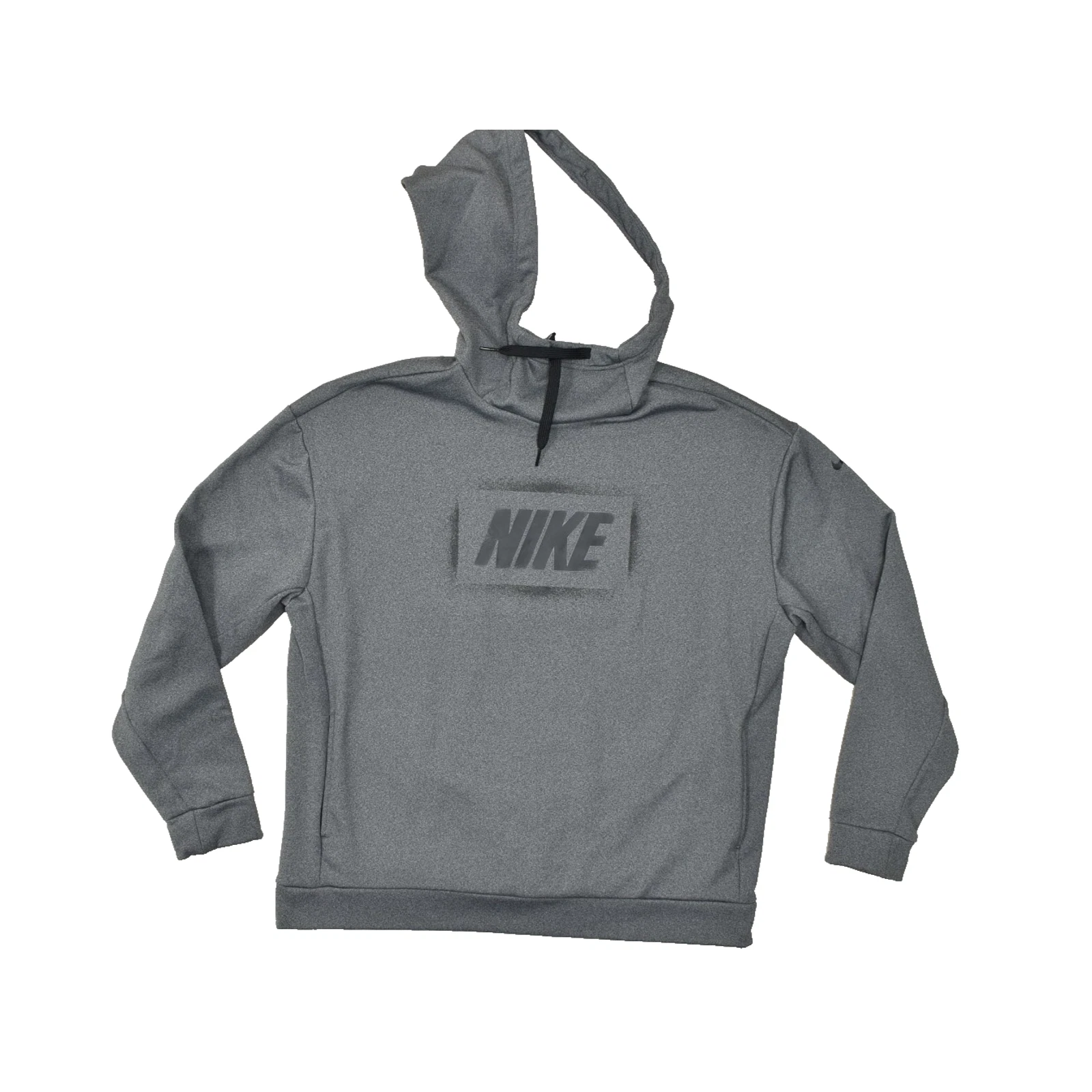 Nike Mens Small Gray Therma-FIT Pullover Hoodie Training Sweatshirt Polyester