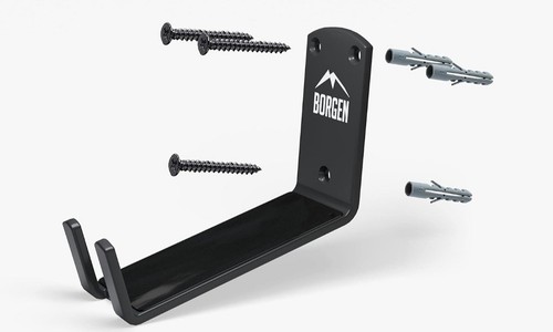 Borgen Fahrrad Wandhalterung mit Stützwinkel und Wand-Schutzpads - Schwarz - Bild 5 von 6