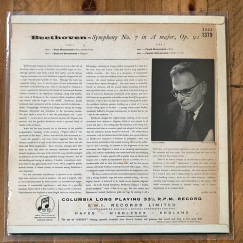Beethoven Symphony No 7 Otto Klemperer Philharmonia Orchestra LP Columbia - Picture 2 of 11