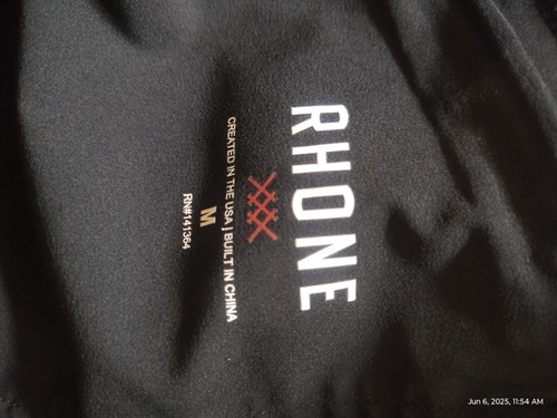 Pantalones de chándal Rhone para hombre negros ropa deportiva de rendimiento - medianos - nuevos sin etiquetas - Imagen 3 de 3