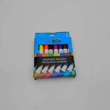 Rainbow Washable Markers 8pk, Conical Tip, Water Based Ink, Art School
