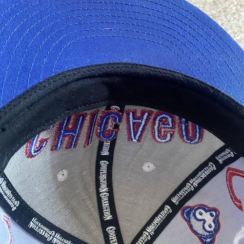 American Needle Mütze Kappe Chicago Cubs Herren Größe 7 7/8 Logo AOP nicht verstellbar selten LESEN - Bild 8 von 9