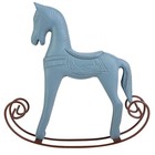 Rocking Horse Statue, Wooden Rocking Horse Table Decoration 9.3x2 x9.3in Rock...