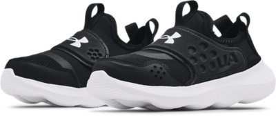 Under Armour Unisex Kids' Pre-School Runplay Running Shoe Black/White/White - 30 - Picture 4 of 5