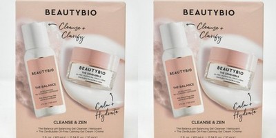 BeautyBio Cleanse & Zen Sets The Balance 60mL +The Zenbubble 10mL 2 Boxed Sets