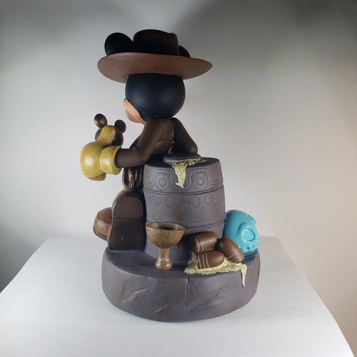 Disney Parks Mickey Mouse Indiana Jones 9" Coin Bank Retro 2011 - Picture 2 of 8