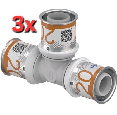 3x Uponor S-Press PLUS T-Stück 20x20x20 Pressfitting PPSU NEU
