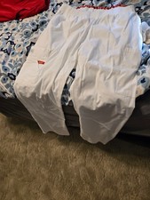 Dickies womens size petite medium white scrub pants