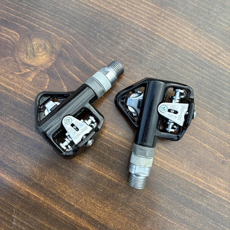 Par de bicicletas Wellgo negras RC-713 juego de pedales sin clip 9/16" bicicleta de carretera Foto 3 de 3