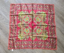 Paoli 26.5" Square Acetate Paisley Colorful, mod scarf MCM