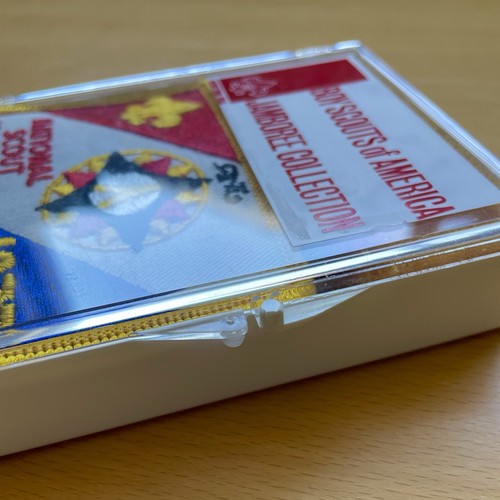 Juego de 9 parches vintage de Boy Scouts colección Jamboree en estuche años 70 80 América BSOA - Imagen 9 de 12