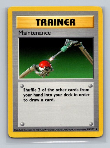 2x Wartung 83/102 Uncommon Shadowless Base Set Vintage Pokemon WoTC 1999 LP