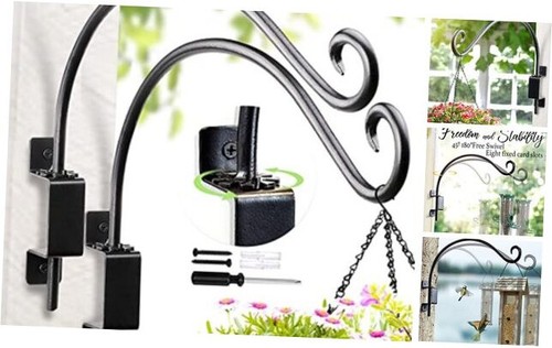 Swivel Bird Feeder Hanger Hook: Swivel Hanging Plant Bracket Outdoor - Wall