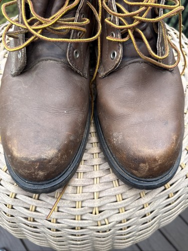 Red Wing Work Boots Brown Leather Size 15 D Round Toe Lace-Up Vintage 12044 - Photo 3/17