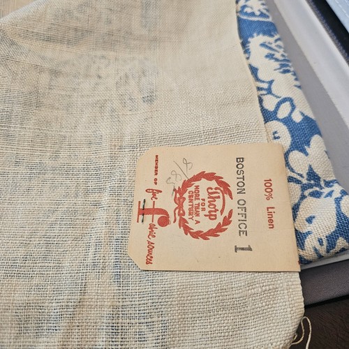 Telas Thorp, 22139, azul cobalto, 50 pulgadas, encaje damasco, H P 100 % lino, Boston - Imagen 4 de 22