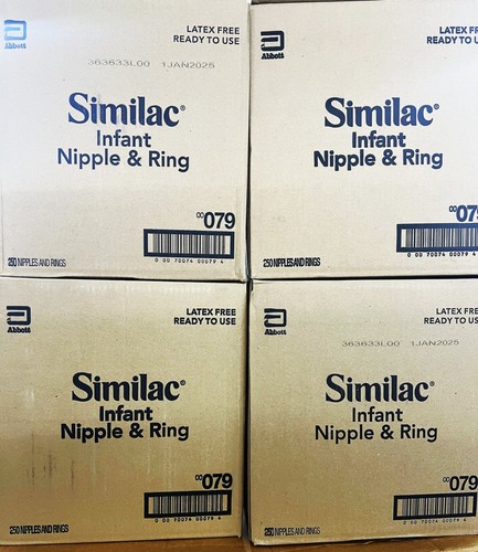 1000 Similac Infant Nipples & Rings, Standard Flow Individually Wrapped NEW - Picture 2 of 7