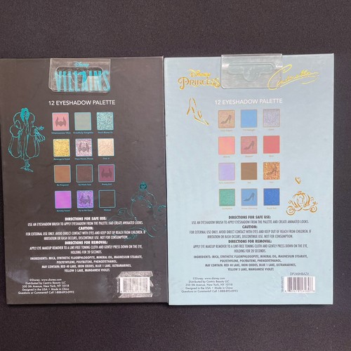 (2) Disney Villians & Princess Cinderella 12 Color Eyeshadow Makeup Palettes New - Picture 4 of 8