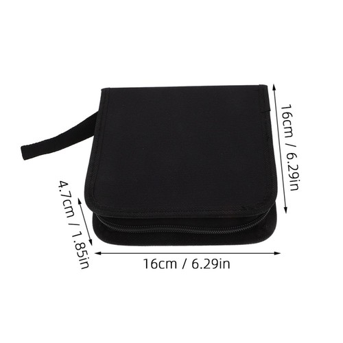 2 Pcs CD Storage Bag Lightweight Wallet Holder for Dvds Travel Organizer - Photo 6/12
