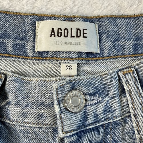 Agolde Pinch Waist High Rise Kick Jeans Size 28 Riptide Blue A095-1141 - Picture 4 of 18