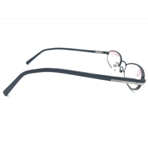 Prada VPR 56F 1BO-1O1 Titanium Black Oval Eyeglasses Frames 49-18 135 Italy - Picture 4 of 12